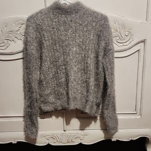 Candie's Gray Cowl & Turtleneck Sweater